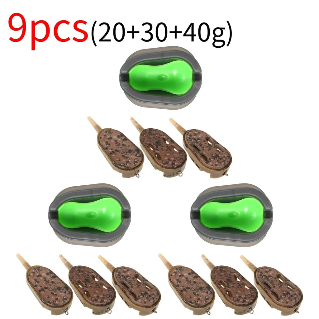 3pcs Fishing Feeder Mould Quick Release Moulds Carp Fishing Bait Holder Tool-WAYBIKER
