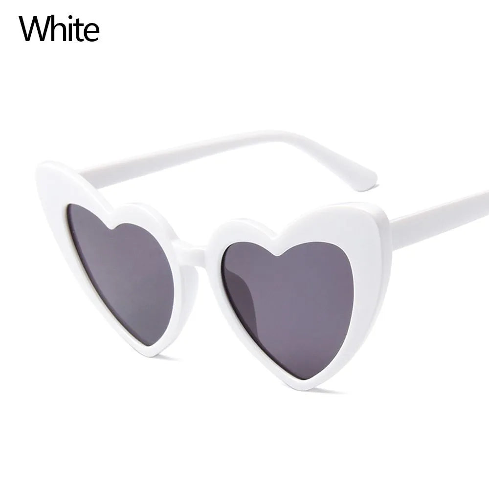 Love Heart Shaped Sunglasses Women Big Frame Fashion Cute Sexy Retro Cat Eye Vintage Sun Glasses UV400 Protection Unisex Eyewear-WAYBIKER