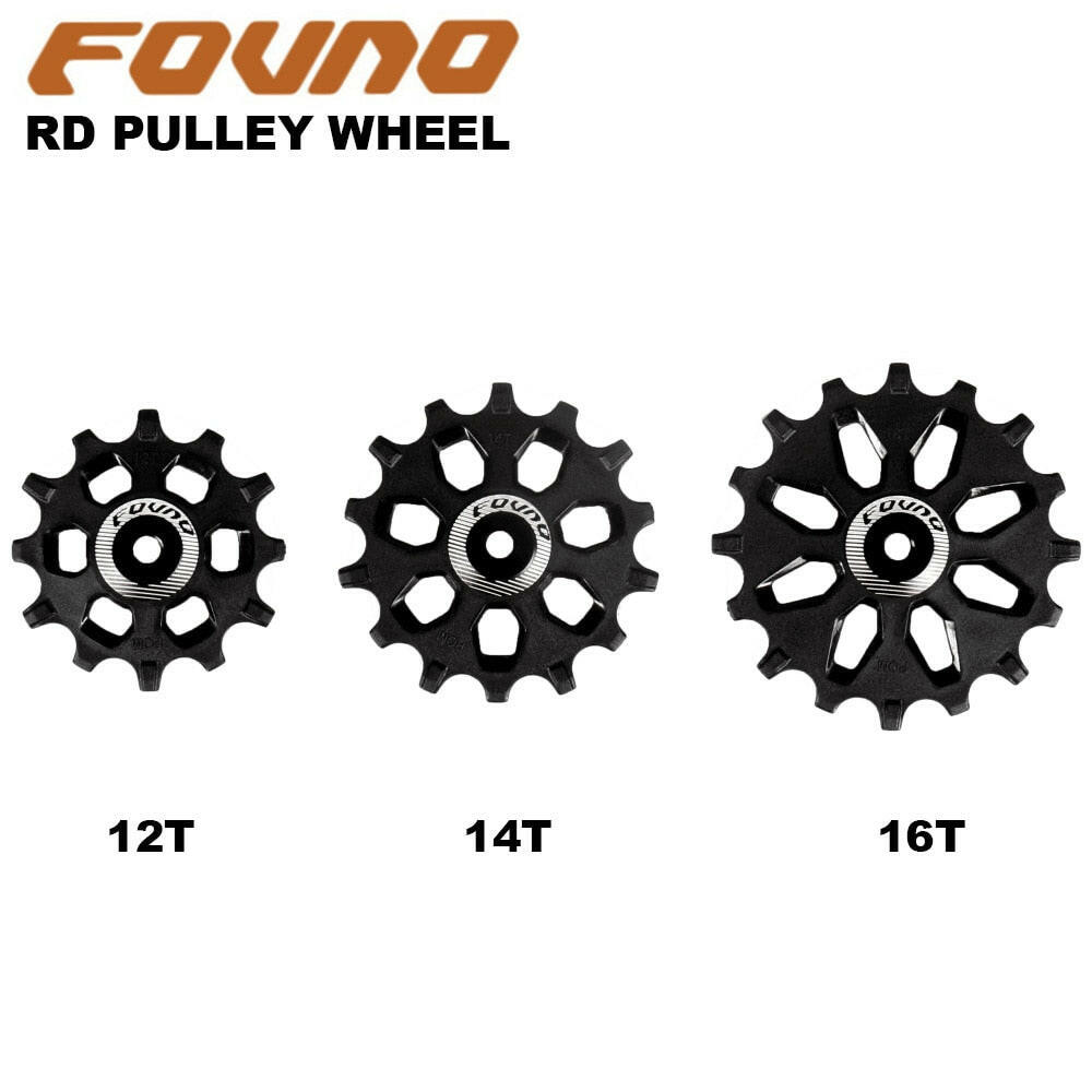 FOVNO 12T 14T 16T 1pcs Rear Derailleur Pulley Set Wide Narrow Tooth Guide Wheel Support 7-12s For Shimano Sram MTB Road Bike-WAYBIKER