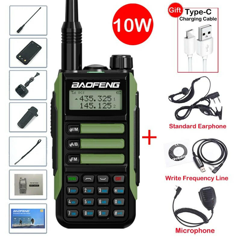 2023 Baofeng UV-16 MAX V2 Professional 10W Upgraded Of UV-5R UV-10R Walkie Talkie IP68 Waterproof Long Range Dual Band Ham Radio-WAYBIKER