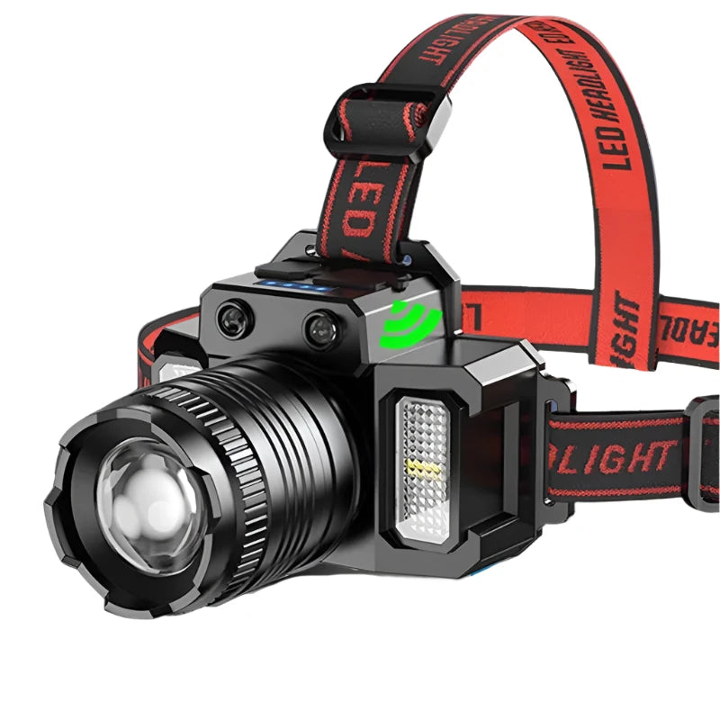 Super Bright T51 LED Sensor Headlamp USB C Rechargeable Headlight Led Head Torch With built-in battery Camping Fishing Lantern-WAYBIKER