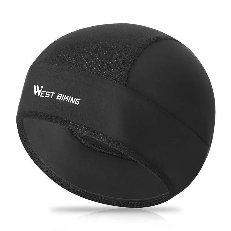 WEST BIKING Summer Bike Skull Cap Men Cycling Accessories Motorcycle Helmet Lining Mesh Cap Hiking Running Sports Bicycle Hats-WAYBIKER