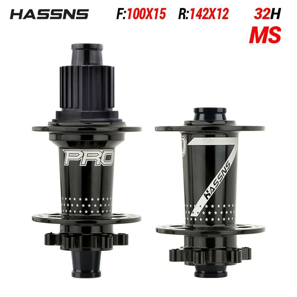 HASSNS PRO7 Bicycle Hub HG/XD/MS 32Holes J-Bend Spoke 4Pcs Sealed Bearing for SHIMANO Mountain Bike Freehub 8/9/10/11/12Speed-WAYBIKER