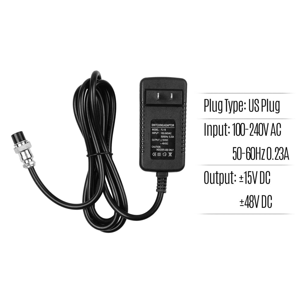 Power Supply for Mixing Console Mixer AC Adapter 15V 230mA Universal 4-Pin Round Connector for 16 Channels Mixing Accessories-WAYBIKER