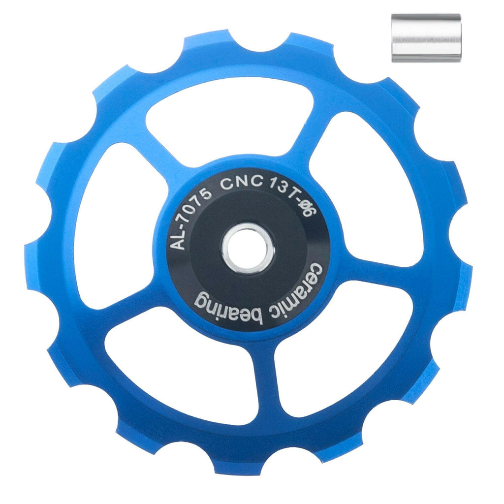 SENSAH MTB Bicycle Rear Derailleur Jockey Wheel Ceramic Bearing Pulley AL7075 CNC Road Bike Guide Roller Idler 11/12/13/14/15T-WAYBIKER