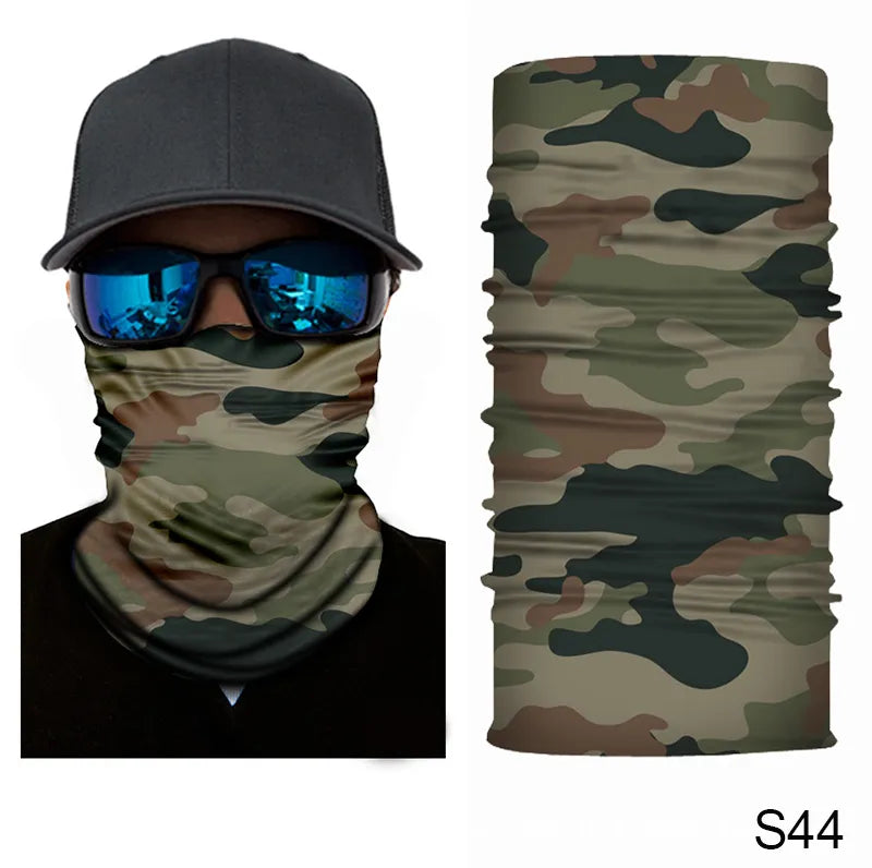 Camouflage Cycling Face Mask Tactical Military Scarf Neck Gaiter Men Seamless Bandana Women Headband Balaclava Tube Face Shield-WAYBIKER