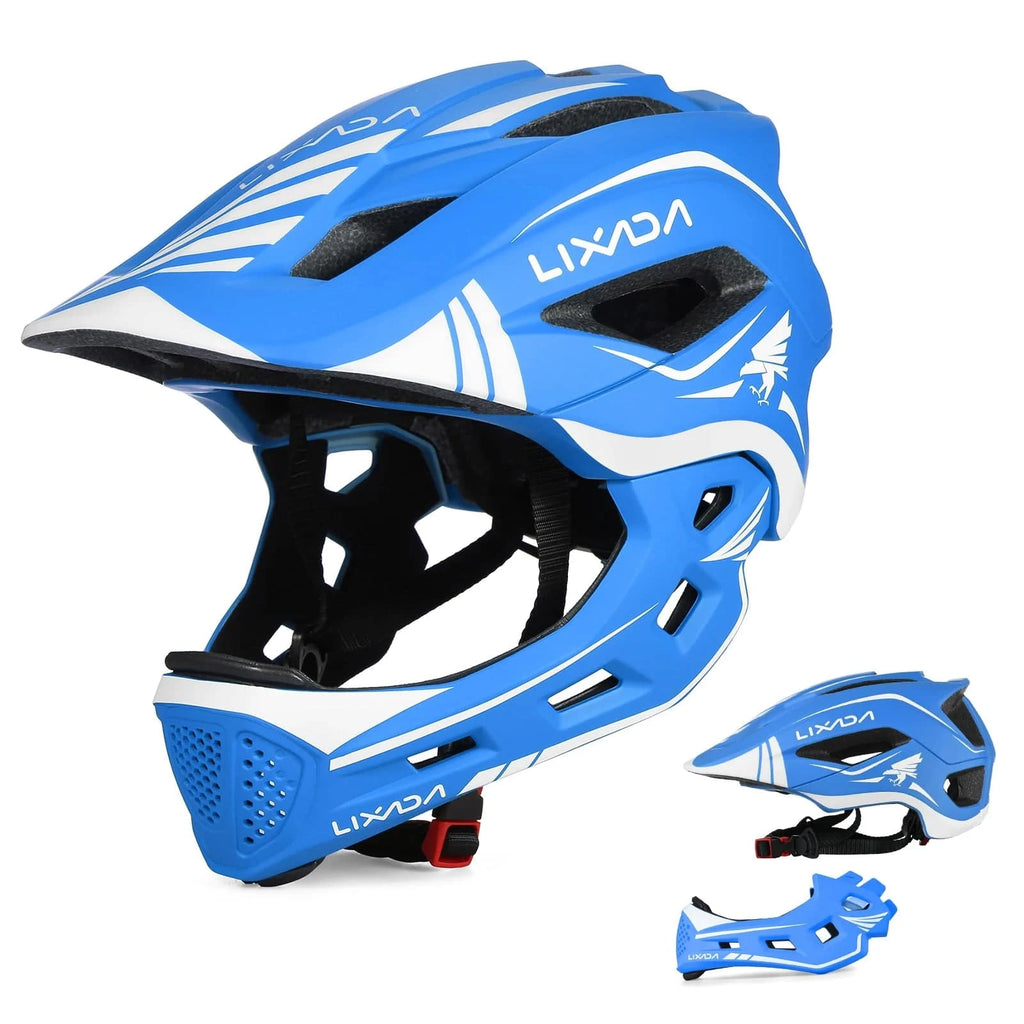 Kids Detachable Full Face Helmet Children Sports Safety Bike Helmet Protective Gear Cycling Skateboarding Roller Skating Scooter-WAYBIKER