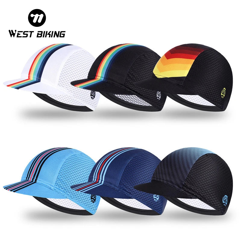WEST BIKING Anti-UV Summer Cycling Caps MTB Road Bicycle Motorcycle Helmet Liner Travel Sport Headwear Bicycle Riding Sun Hat-WAYBIKER