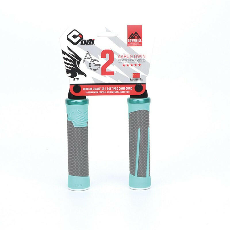 ODI MTB Bike Silicone Grips Comfortable Lockable Handle Grip CNC aluminum lock ring Anti-Slip two-tone Handlebar Grip Bike Parts-WAYBIKER
