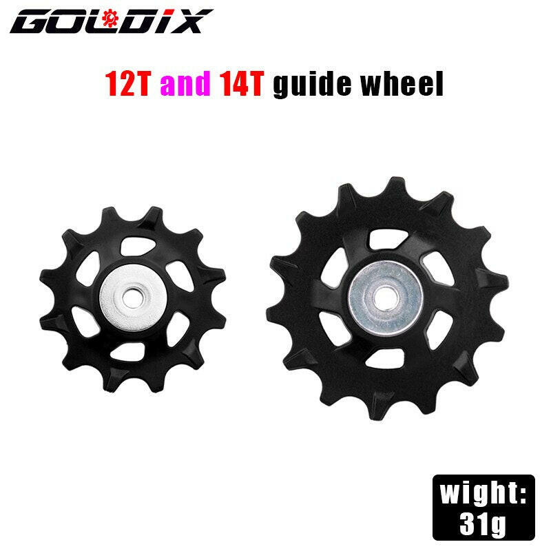 GOLDIX MTB Bicycle Pulley Wheel Nylon Fiber 11T 12T Road Bike Jockey Rear Derailleur Repair Kit for Shimano Sram X01 XX1 GX NX-WAYBIKER