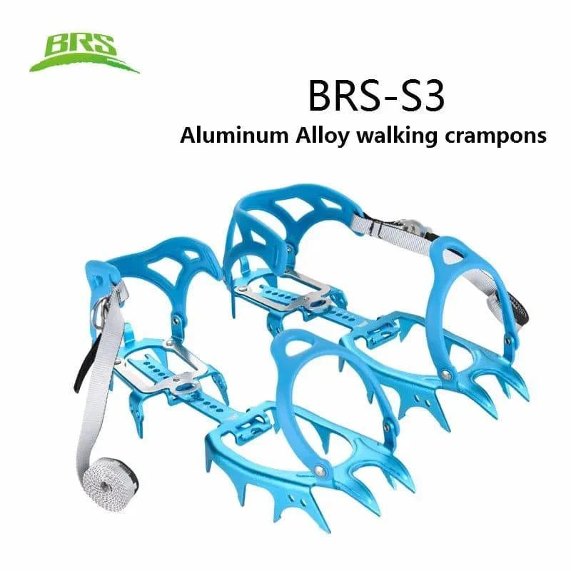 BRS-S3 14 Teeth Claws Snow Crampons Special Al-Alloy Ice Gripper Outdoor Climbing Mountaineering Equipment Non-Slip Crampons-WAYBIKER