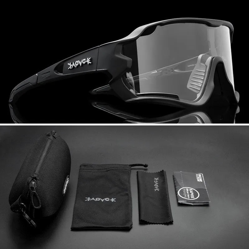 Kapvoe Photochromic Cycling Sunglasses UV400 Outdoor Sports Glasses MTB Mountain Bike Bicycle Sunglasses Cycling Glasses Eyewear-WAYBIKER