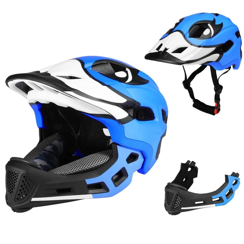 Lixada 14 Vents Full Face Helmet Kids Detachable Helmets Cycling Outdoor Sports Safety Helmet for Children Skateboarding Roller-WAYBIKER