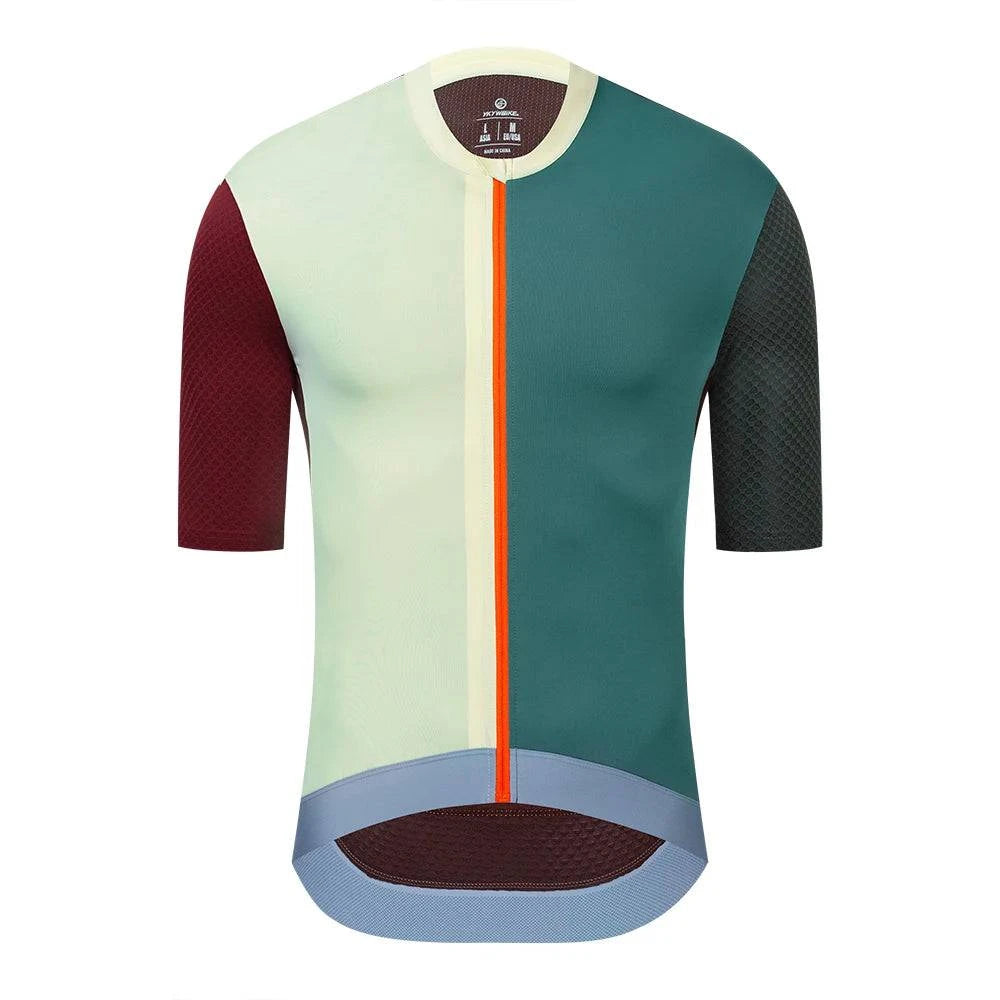 YKYWBIKE Men's Cycling Jersey Colorful Summer Road Bike Shirt Cycling Clothing Pro Team Bicycle Jersey Biking Clothes-WAYBIKER