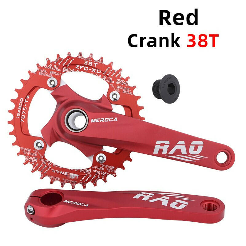 MEROCA Bicycle Crankset 170mm Forging Crank Narrow Wide teeth 104BCD Chainring 32/34/36/38T Chain Wheel For MTB bike crankset-WAYBIKER