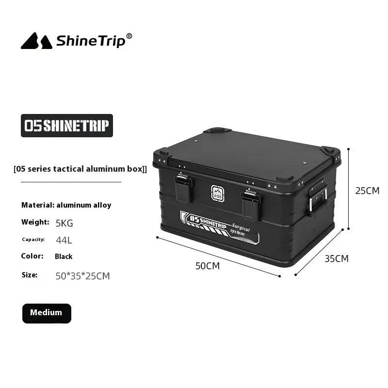 ShineTrip Outdoor 05 Series Camping Aluminum Box Multi functional Modular Storage Aluminum Alloy Coffee Box-WAYBIKER