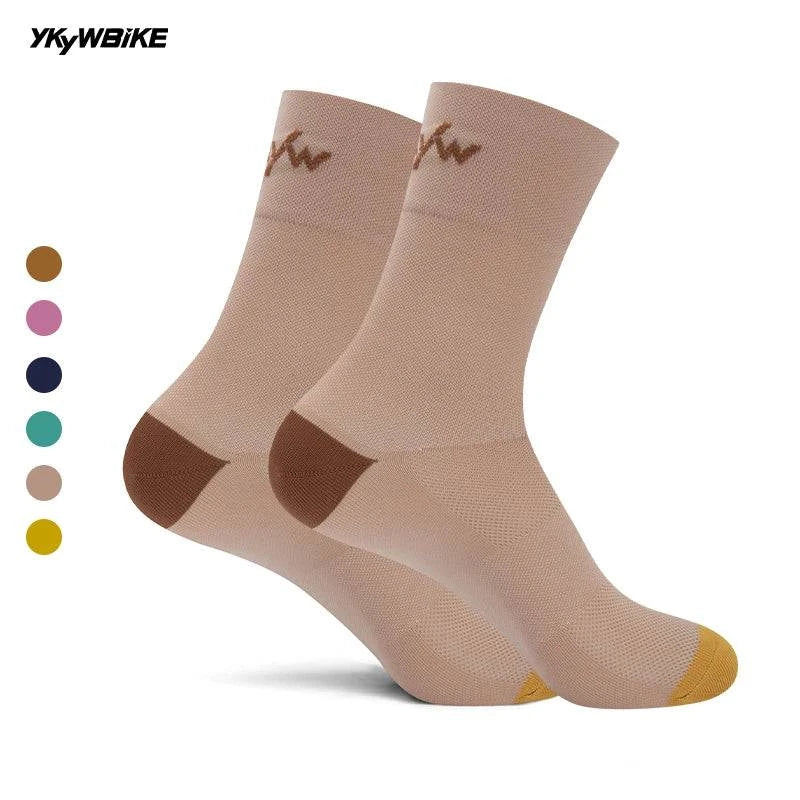 YKYWBIKE Cycling Socks Lightweight Breathable Bike Socks Road Bicycle Socks Running Socks Camping Hiking Sports Socks-WAYBIKER