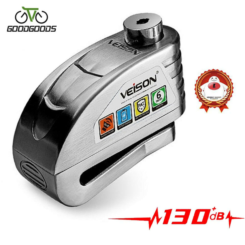 Bicycle Accessories Motorcycle Bicycle Lock Alarm Safety Protection Aluminum Alloy Anti-Theft Reminder Rope Lock Bag-WAYBIKER
