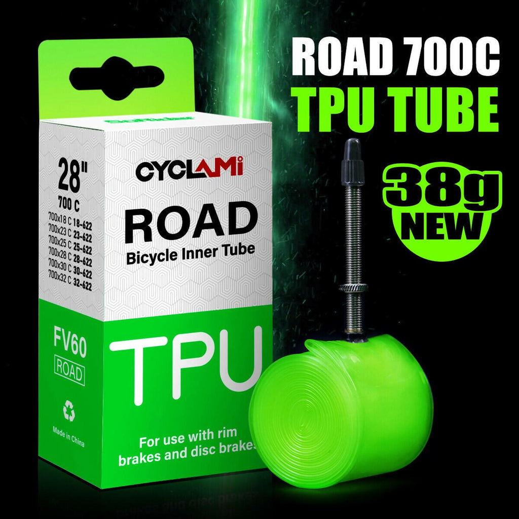 Ultralight Bike Inner Tube 700C 18 25 28 32 Road Bicycle TPU Material Tire 60mm 80mm Length French Valve Super Light CYCLami
