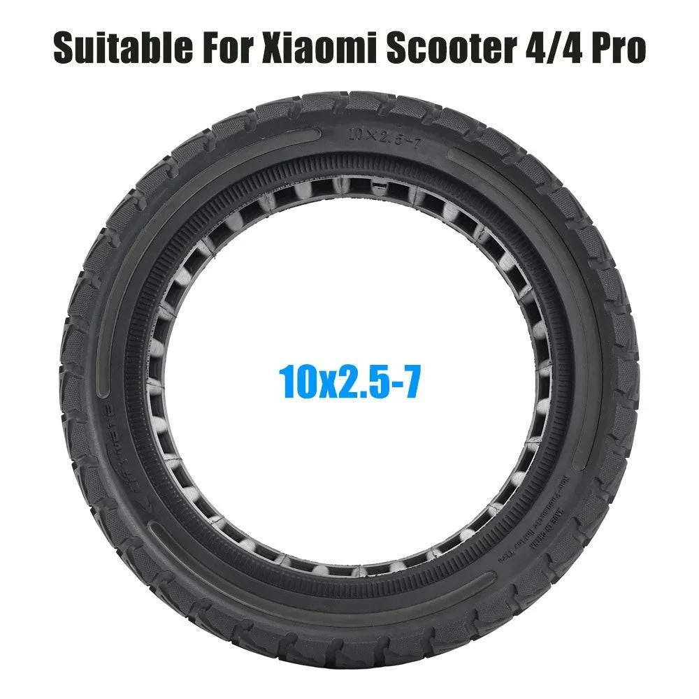 10x2.5-7 Electric Scooter Honeycomb Tire Tubeless Solid Tire Compatible for Xiaomi Scooter 4/4 Pro Electric Scooter-WAYBIKER