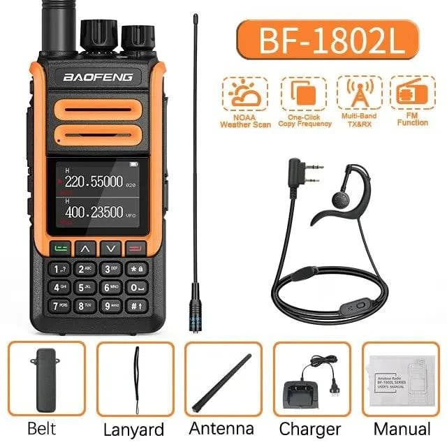 Baofeng BF-1802L Wireless Copy Frequency Walkie Talkie Tri Band NOAA Long Rang Ham Two Way Radio Commutator Station For UV-5R-WAYBIKER