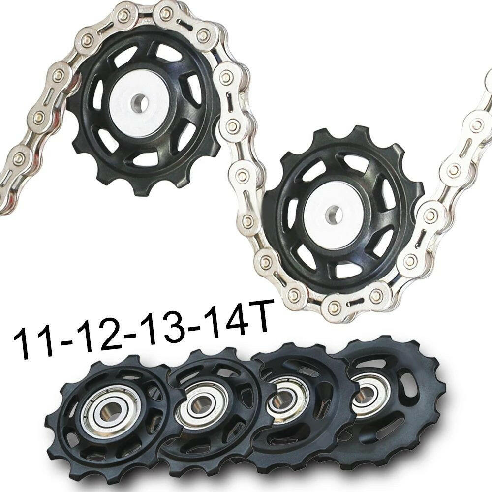 11T 12T 13T 14T Bearing MTB Bicycle Rear Guide Wheel Road Bike Jockey Rear Derailleur Pulley Roller for Shimano Sram Repair Kit-WAYBIKER