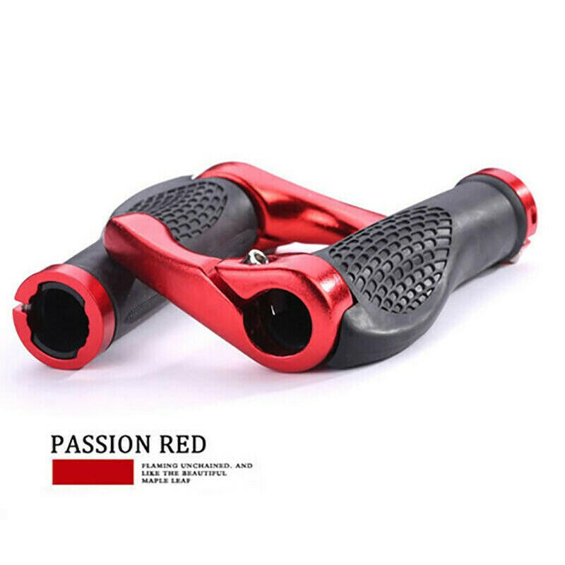1 Pair Bicycle Handlebar Grips 1pair Non-Slip Rubber Hand Grip Mountain Road Bike Handle Grip with Bar Ends Bicycle Accessories-WAYBIKER