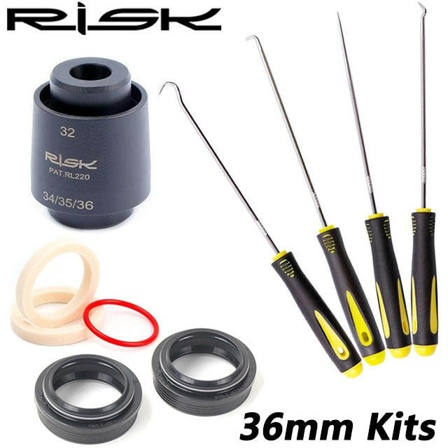 32/34/35/36mm MTB Bike Fork Seal Wiper Tool Set Bicycle Suspension Oil Seal Driver Installation Tools Dust Seal Oil Sponge Kit-WAYBIKER