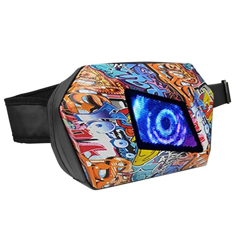 LED Knight Pack Motorcycle Riding Luminous Single Shoulder Crossbody Hardshell Bag-WAYBIKER