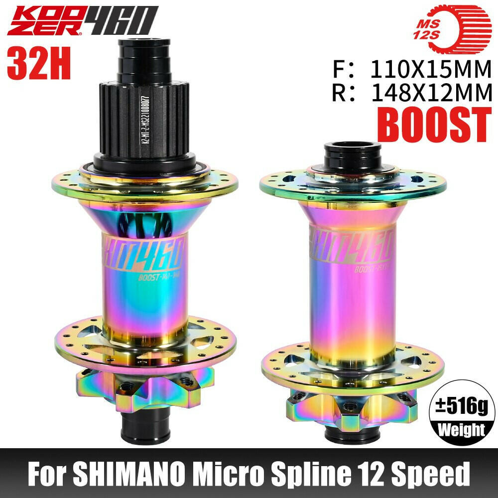 Koozer XM460 Boost Cr-Mo Steel Axle 110x15 12x148MM THRU TA MTB Bicycle Hub 28H 32 Holes HG XD MS 9 10 11 12Speed Bike Parts-WAYBIKER