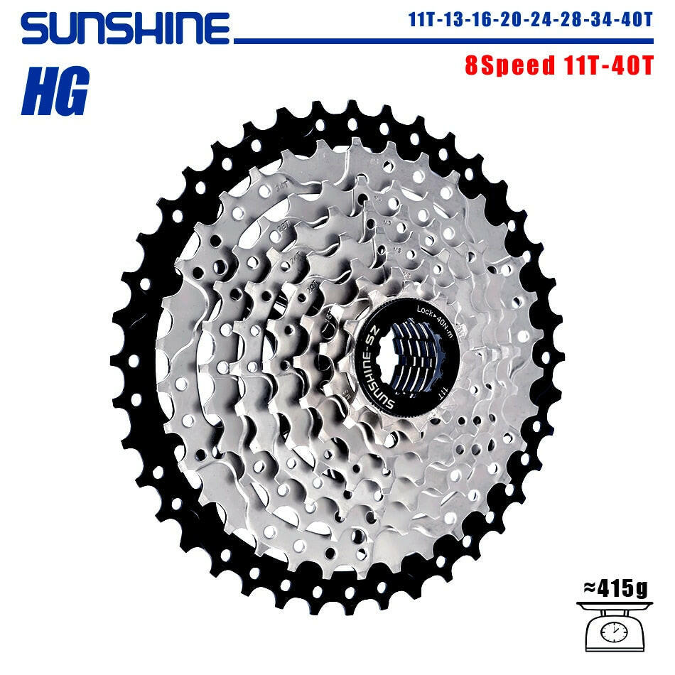 SUNSHINE Bicycle Cassette 8/9/10/11/12Speed Freewheel 32/36T/40T/42T/46T/50T/52T Sprocket HG Structure Flywheel For SHIMANO/SRAM-WAYBIKER