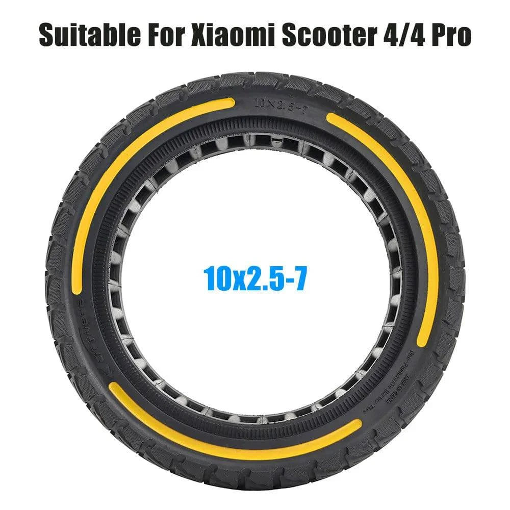10x2.5-7 Electric Scooter Honeycomb Tire Tubeless Solid Tire Compatible for Xiaomi Scooter 4/4 Pro Electric Scooter-WAYBIKER