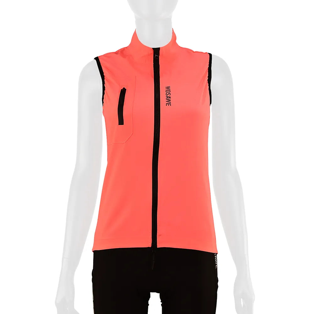 WOSAWE Women's Cycling Vest Windproof Sportswear Sleeveless Quick Dry Road Underwear Comfortable Bicycle For Female Tops Bike-WAYBIKER
