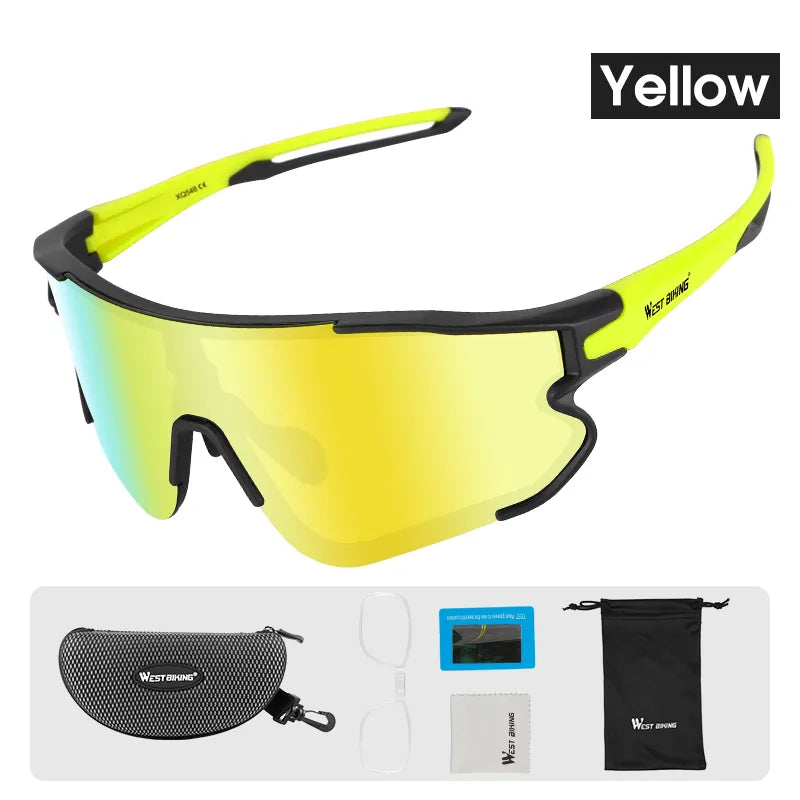 WEST BIKING Cycling Glasses Polarized Outdoor Sport Sunglasses MTB Mountain Bicycle Eyewear UV400 Protection Cycling Goggles-WAYBIKER
