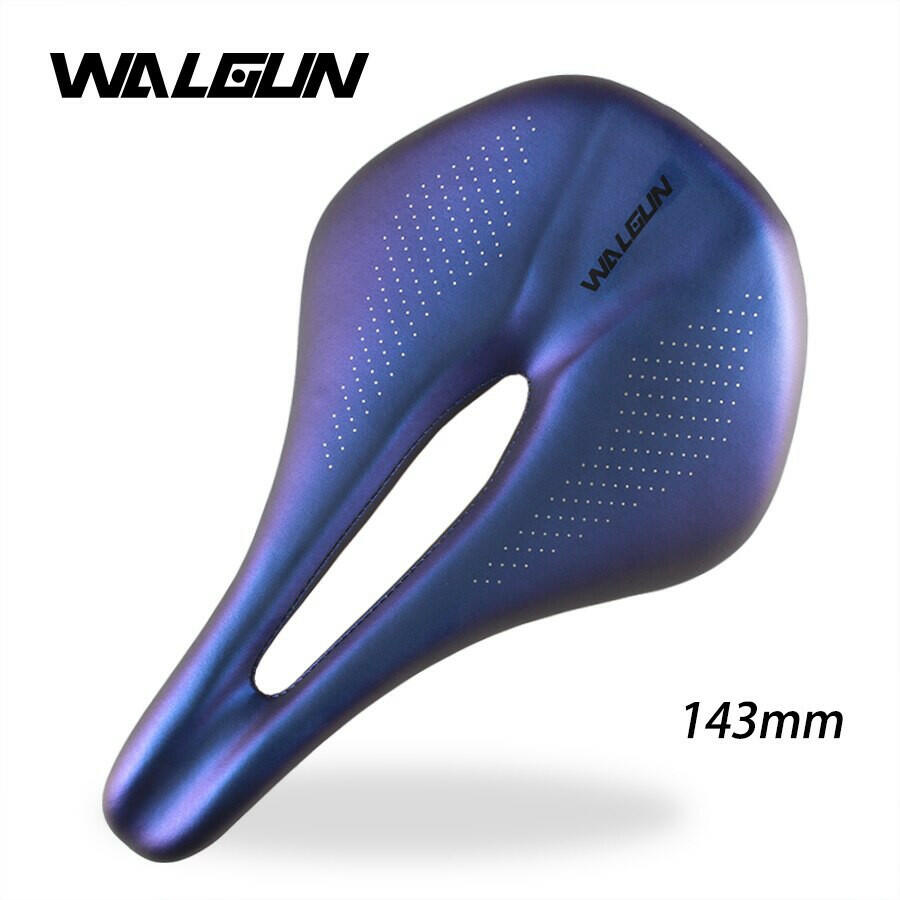 Walgun Bike Carbon Fiber Saddle Road MTB  Mountain Bike Bicycle Saddle For Man Cycling Saddle Trail Comfort Races Seat 143/155mm-WAYBIKER