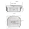 1100ml Ultralight Titanium Lunch Box with Foldable Handle for Outdoor Camping Equipment Hiking Travel Picnic Tableware Supplies-WAYBIKER