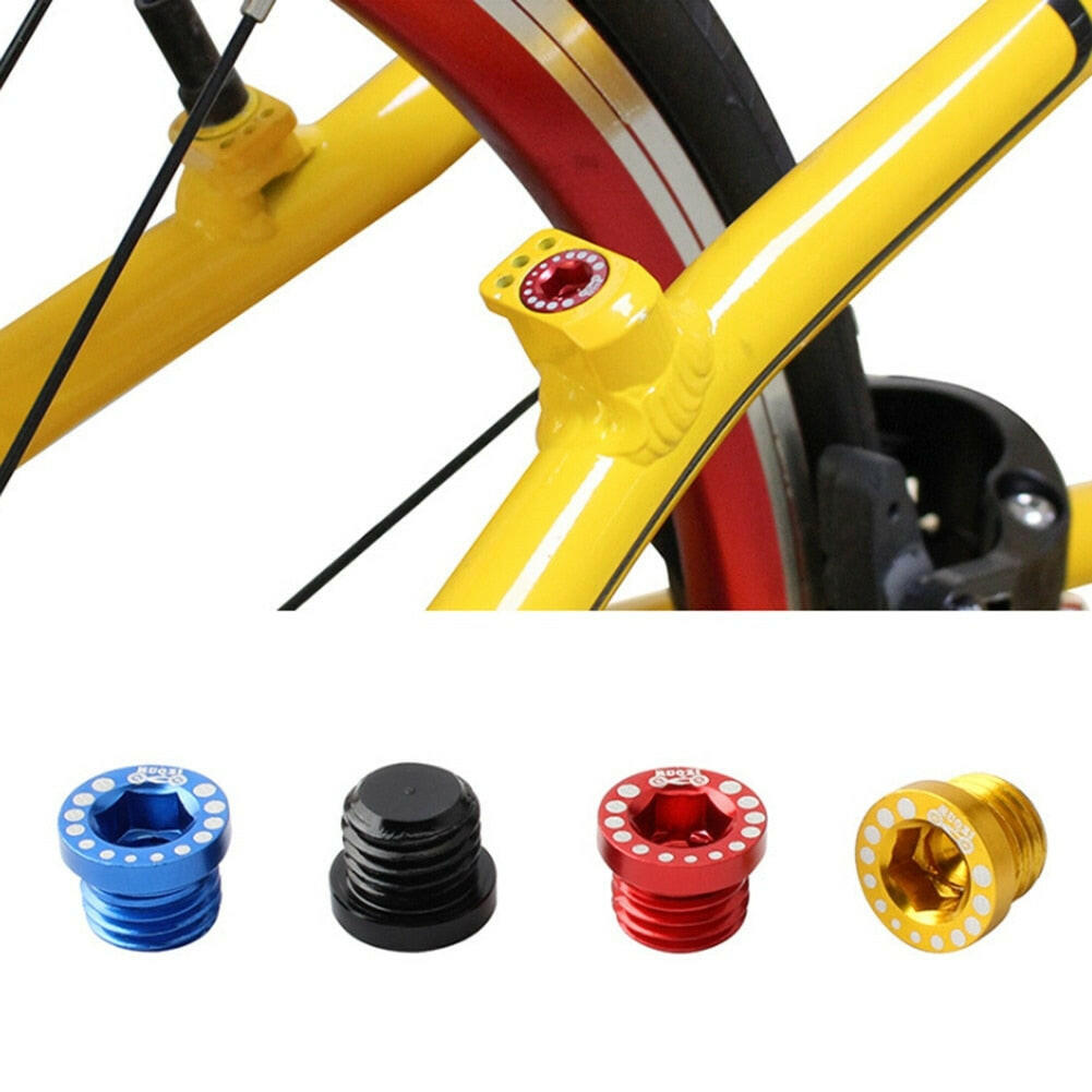 4PCS Mountain Bike Brake Screw Nut Aluminum Alloy V Brake Screw M10 Ultra-light Installation Head Cap Bolts Nuts Turn Buckle-WAYBIKER