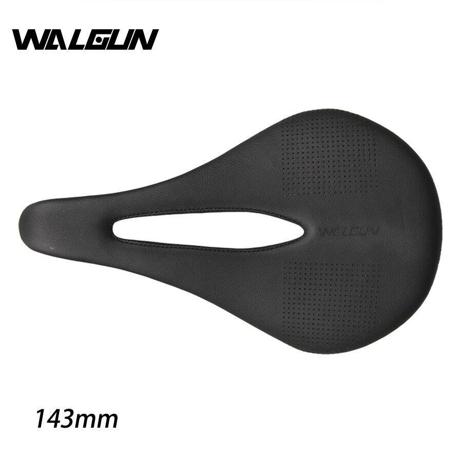 Walgun Ultralight Bicycle Saddle Cushion 3K Full Carbon Fiber Leather Bike Saddle Mountain Bike MTB Road Saddle 143/155 mm 106 g-WAYBIKER