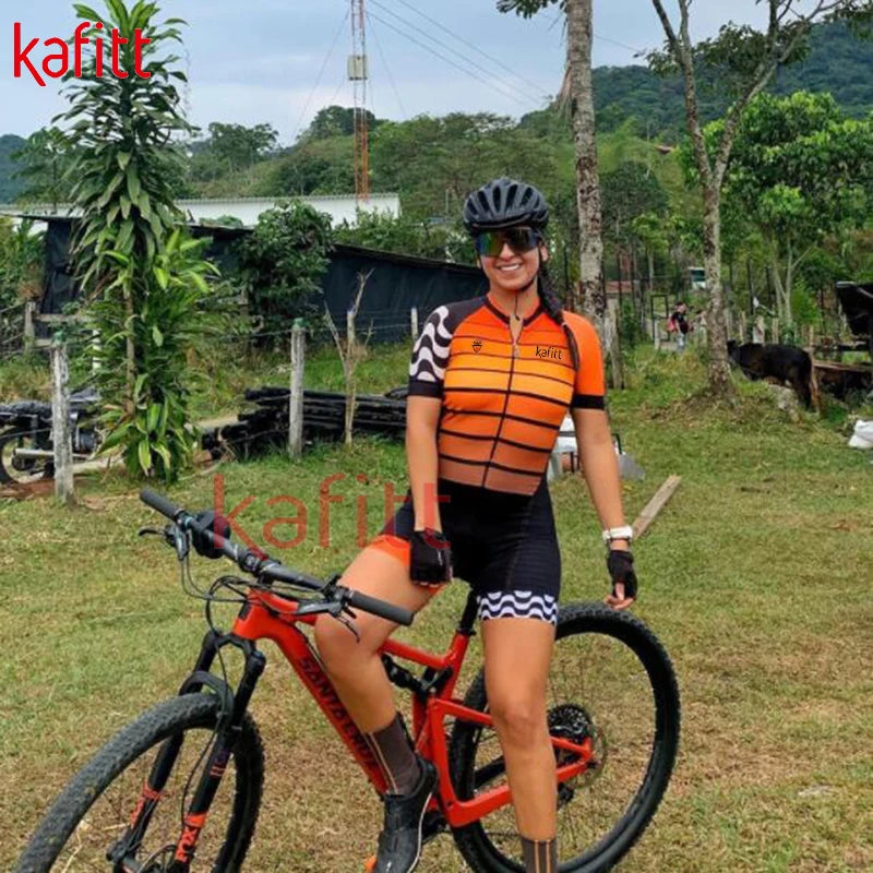 KAFITTCycling Jumpsuit Women's Gym Clothes Wholesale Resale Free Shipping Bike Macacao De Ciclismo Feminino Spain Jumpsuit Velo