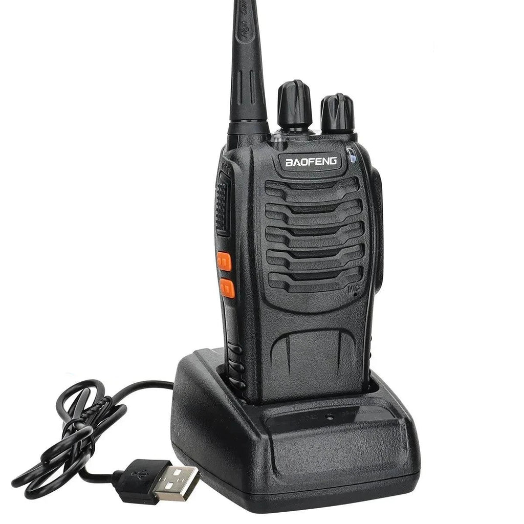 2/4PCS Baofeng BF-888S 12W Walkie Talkie Dual Band Portable Long Range Standby UHF 400-470MHz USB Ham Two Way Radio for Hunting-WAYBIKER