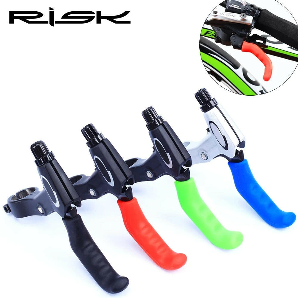 2pcs RISK RA140 Universal Mountain BMX Fixed Gear Bike Bicyclea Brake Lever Anti-skid Silicone Protector Sleeve Protection Cover