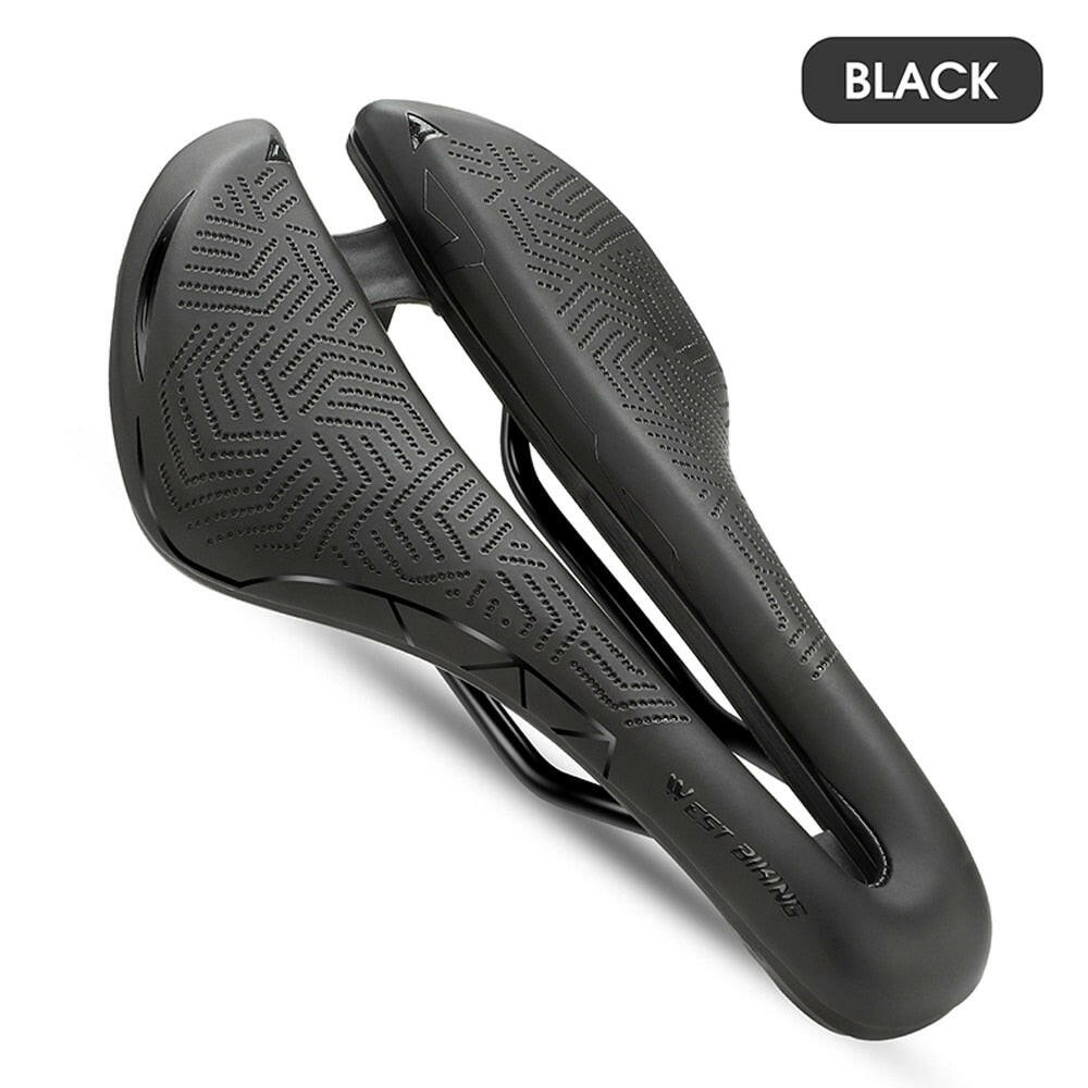 WEST BIKING Hollow Breathable Bike Saddle Bicycle Seats Soft Cycling Cushion PU Waterproof Bike Saddle Cycling Accessories-WAYBIKER