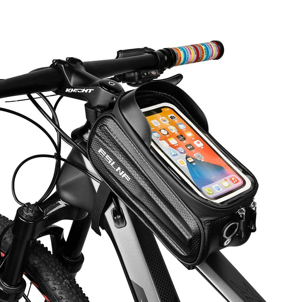 Eslnf Bicycle Bag Large Capacity Road Bike Front Beam Bag Eva Waterproof Hardshell Bag Mountain Bike Cycling Fitting-WAYBIKER