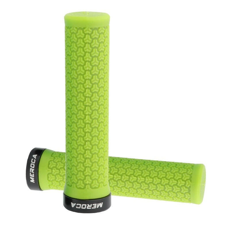 MEROCA 2Pcs Rubber Bicycle Grip 22.2mm Handlebar Non-slip Grip For Mountain Bike-WAYBIKER