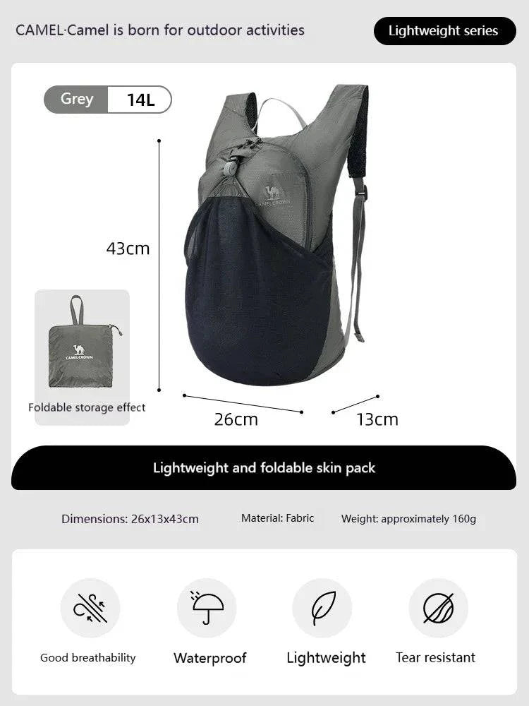 GOLDEN CAMEL Skin Bag Outdoor Cycling Backpack Running Sports Shoulder Bag Lightweight Foldable Men and Women Climbing Bag-WAYBIKER