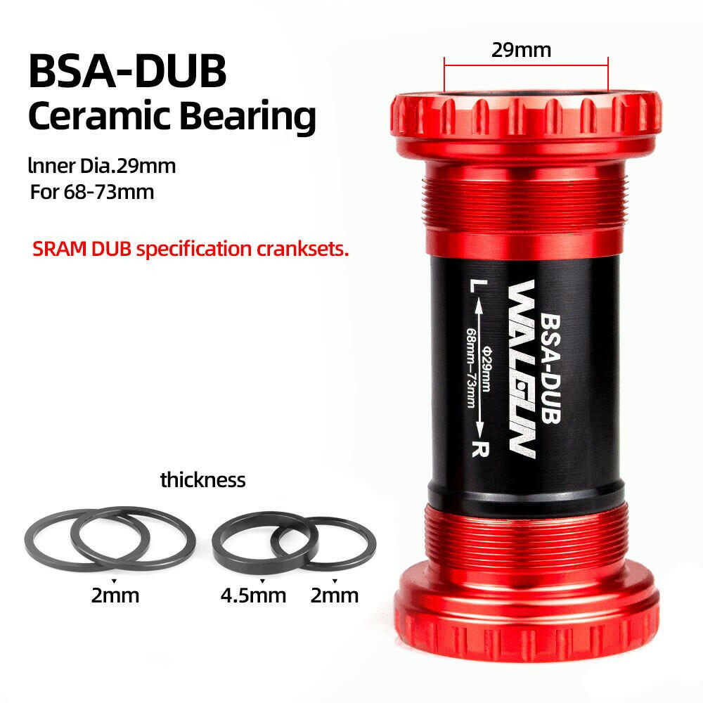 Walgun Bicycle Bottom Bracket BSA Thread Kit Road MTB Bike Frame 68/73 for Axis 24/22 and 29/30mm for Shimano SRAM GXP Crankset-WAYBIKER