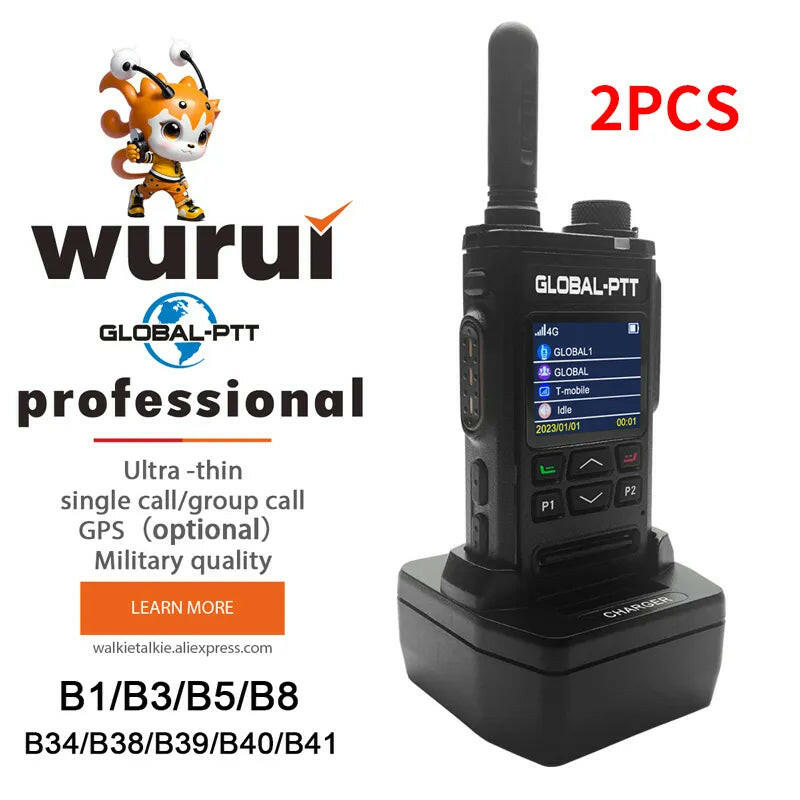 2PC global-ptt G7 POC 4G LTE walkie talkie Two-way radio long range professional police Portable communication Amateur ham handy-WAYBIKER