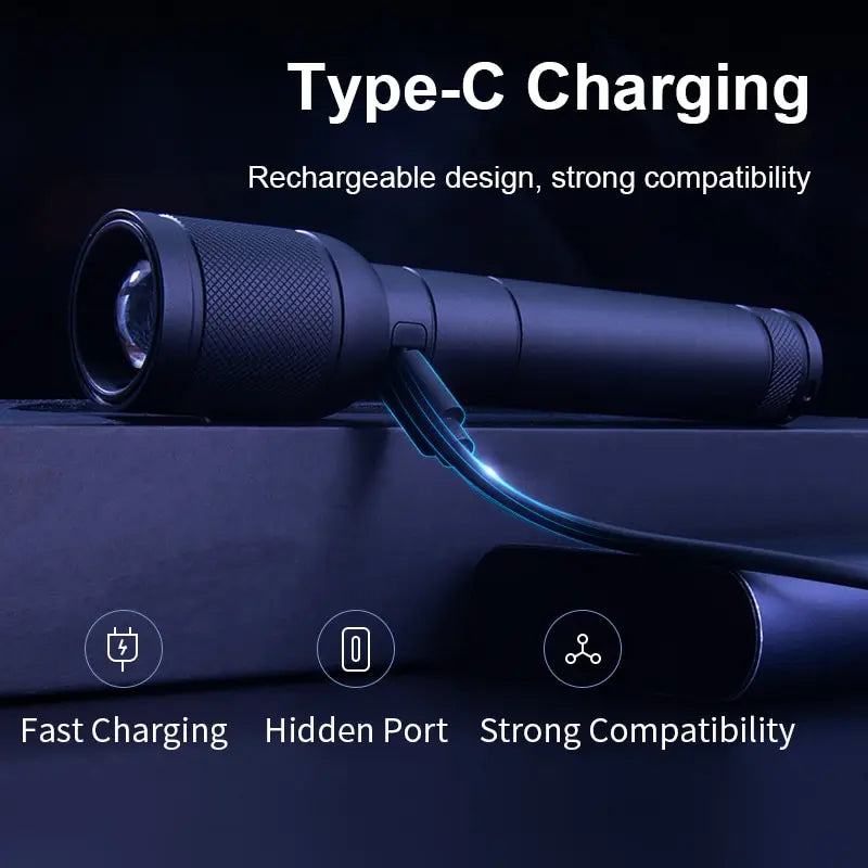 Philips Optical Zoom Flashlight Portable Flashlight With 4 Lighting Mo