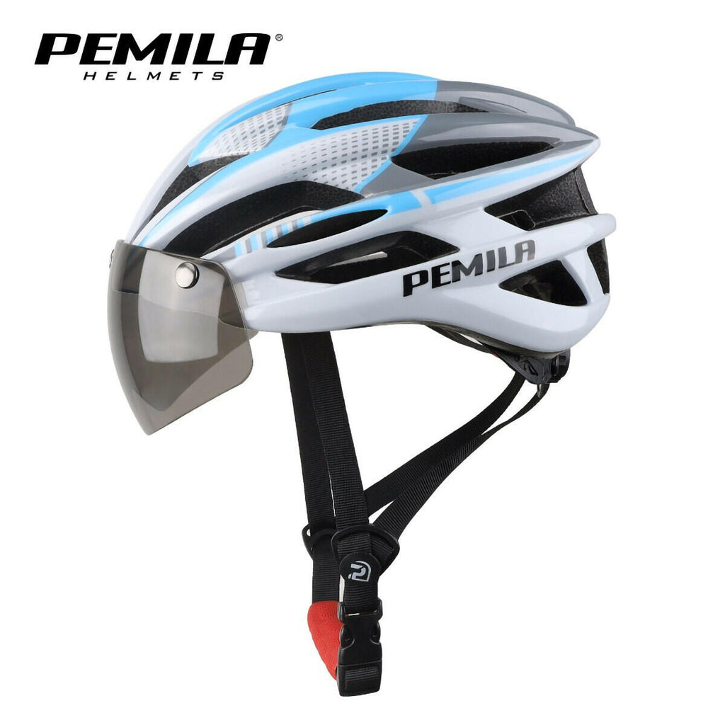 PEMILA New Ultralight Cycling Helmet With Goggles Sun Visor Lens Bicycle Helmet Men Women MTB Road Bike Motorcycle E-Bike Helmet-WAYBIKER