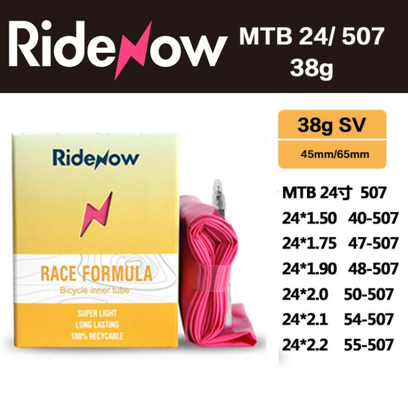 Ridenow Bicycle Inner Tube 24inch  507 540 FV45mm For BMX Folding Bike Tire MTB 24INCH Bike Tires Tube French valve-WAYBIKER